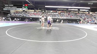 285 lbs Champ. Round 1 - Beau Young, Valley Center HS vs Stephen Carroll, Overland Park-St. Thomas Aquinas HS
