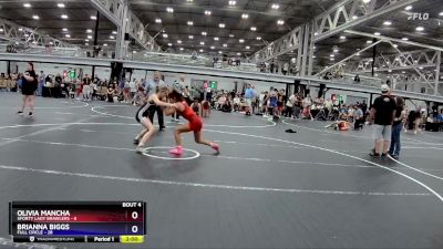 95 lbs Placement (4 Team) - Brianna Biggs, Full Circle vs Olivia Mancha, 5forty Lady Brawlers