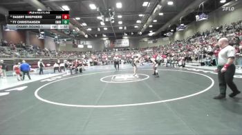 3A 120 lbs Champ. Round 1 - Ty Christiansen, Emery vs Tagert Shepherd, Juab