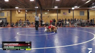 165 lbs Round 1 (6 Team) - Chase Dennis, Clackamas Community College vs Carlo Castagnaro, Arizona Christian University