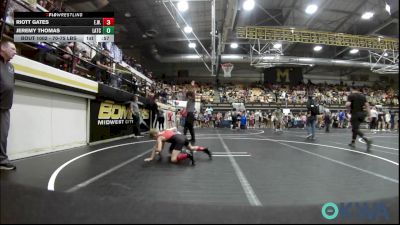 70-75 lbs Quarterfinal - Riott Gates, Elgin Wrestling vs Jeremy Thomas, Little Axe Takedown Club