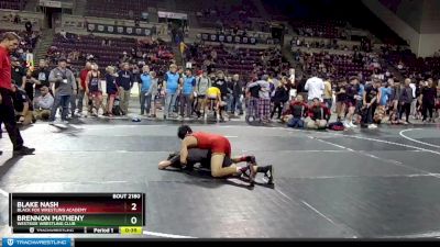 106 lbs Cons. Round 2 - Blake Nash, Black Fox Wrestling Academy vs Brennon Matheny, Westside Wrestling Club