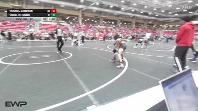 80 lbs 1st Place Match - Miguel Sanders, STL Warrior vs Cole Johnson, Black Fox