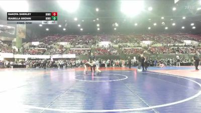 74 lbs Cons. Semi - Isabella Brown, Team Real Life vs Dakota Sherley, Helena Wrestling Club