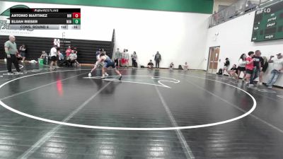 144 lbs Cons. Round 6 - Elijah Rieser, New Ulm Area vs Antonio Martinez, Mo West