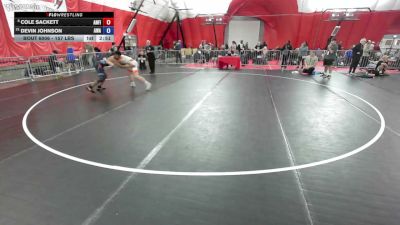 157 lbs Cons. Sub-semis - Cole Sackett, Angry Fish vs Devin Johnson, Askren Wrestling Academy