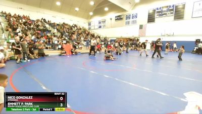 85 lbs Round 2 - Emmett P. Park, Rough House Wrestling Club vs Nico Gonzalez, Etiwanda