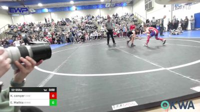 52-55 lbs Rr Rnd 1 - Kaidyn Camper, Caney Valley Wrestling vs Emberlee Mathis, Wyandotte Youth Wrestling