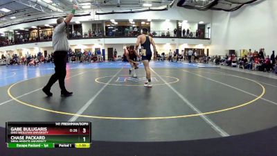 141 Freshman/Soph Quarterfinal - Chase Packard, Siena Heights University vs Gabe Bulugaris, Ohio Wesleyan University