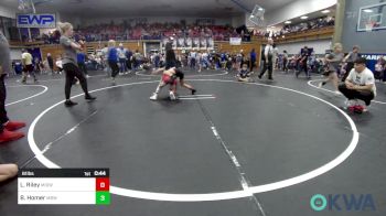 61 lbs Quarterfinal - Leland Riley, Midwest City Bombers Youth Wrestling Club vs Barrett Homer, Mustang Bronco Wrestling Club