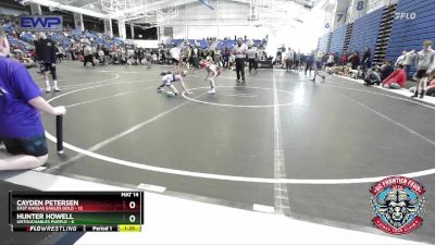 60 lbs Semis (4 Team) - Hunter Howell, Untouchables Purple vs Cayden Petersen, East Kansas Eagles Gold