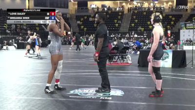 160 lbs Cons. Round 3 - Love Daley, Sacred Heart vs Breanna Wier, Simpson