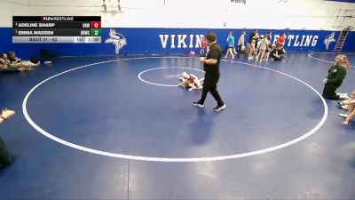 62 lbs 2nd Place Match - Emma Madsen, Bear River Wrestling Club vs Adeline Sharp, Uintah Girls Wrestling