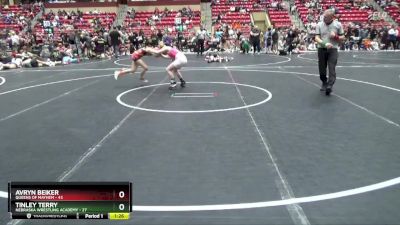 95 lbs Round 2 (6 Team) - Avryn Beiker, Queens Of Mayhem vs Tinley Terry, Nebraska Wrestling Academy