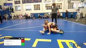 75 lbs Rr Rnd 2 - Oakley Leverich, Cushing Tigers vs Tynlie Lewis, Harrah Little League Wrestling