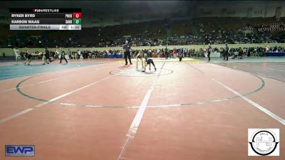 68 lbs Quarterfinal - Ryker Byrd, Prodigy Elite Wrestling vs Karson Waag, Sand Springs Jr High