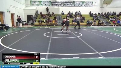 133 lbs Champ. Round 1 - Jose Cisneros, Victor Valley College vs CJ Howard, Palomar College