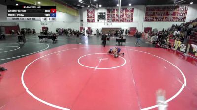 129-138 lbs Round 5 - Gavin Fisher, San Marcos High School vs Micah Vera, TITAN MERCURY WRESTLING CLUB