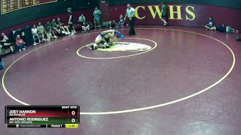 128 lbs Champ. Round 2 - Antonio Rodriguez, Bay Area Dragons vs Joey Hannon, Roughhouse