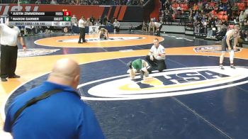 1A 165 lbs 3rd Place Match - Justin Zimmerman, Petersburg (PORTA) vs Mason Garner, Coal City