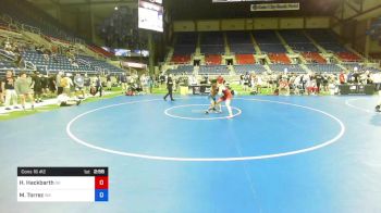 138 lbs Cons 16 #2 - Hudson Hackbarth, Oklahoma vs Marcos Torrez, Washington