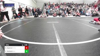 55 lbs Quarterfinal - Amaiya Spence, Fort Gibson Youth Wrestling vs Elijah Matlock, Sallisaw Takedown Club