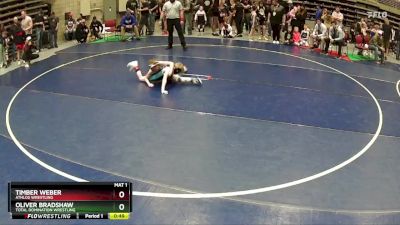 74 lbs Cons. Round 4 - Timber Weber, Athlos Wrestling vs Oliver Bradshaw, Total Domination Wrestling