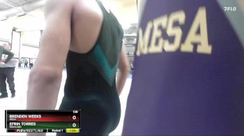 138 lbs Cons. Round 4 - Brenden Weeks, Mesa vs Efrin Torres, Highland