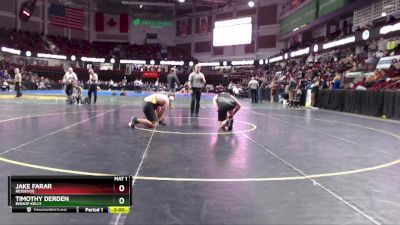 220 lbs Quarterfinal - Jake Farar, Ridgevue vs Timothy Derden, Bishop Kelly