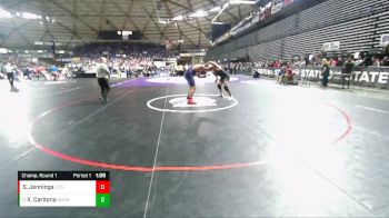 1A 285 lbs Champ. Round 1 - Xavier Cardona, Omak vs Simetti Jennings, Life Christian Academy