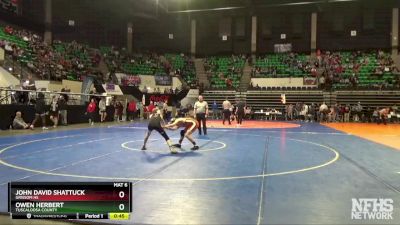 113 lbs Cons. Round 2 - Owen Herbert, Tuscaloosa County vs John David Shattuck, Grissom Hs