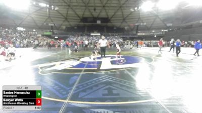 49 lbs Quarters - Santos Hernandez, Washington vs Sawyer Watts, Mat Demon Wrestling Club