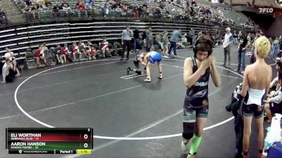 95 lbs Round 5 (6 Team) - Aaron Hanson, Kansas Mamba vs Eli Wortman, Nebraska Blue