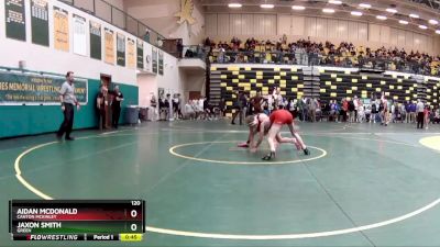 120 lbs Cons. Round 2 - Aidan McDonald, CANTON MCKINLEY vs Jaxon Smith, GREEN