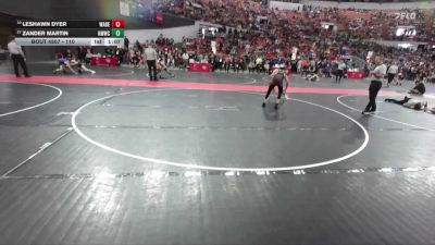 110 lbs Cons. Round 3 - Zander Martin, Kettle Moraine Wrestling Club vs Leshawn Dyer, Cumberland