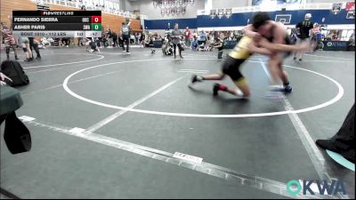 112 lbs Consi Of 4 - Fernando Sierra, OKC Saints Wrestling vs Asher Paris, Shelton Wrestling Academy