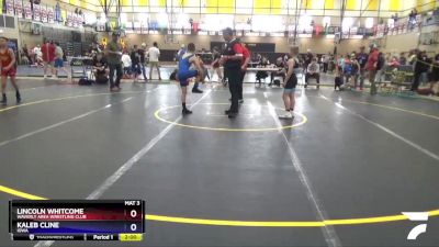 86 lbs Cons. Semi - Lincoln Whitcome, Waverly Area Wrestling Club vs Kaleb Cline, Iowa