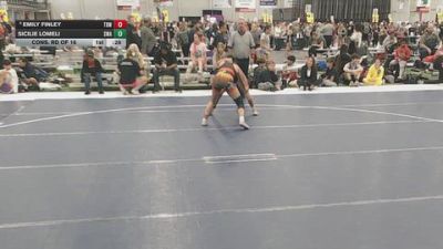 105 lbs Cons. Rd Of 16 - Sicilie Lomeli, Shelton Wrestling Academy vs Emily Finley, The Best Wrestler