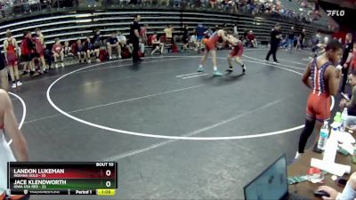 130 lbs Finals (8 Team) - Jace Klendworth, Iowa USA Red vs Landon Lukeman, Indiana Gold