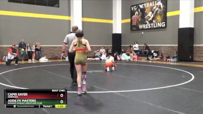 100 lbs Round 5 - Capri Sayer, Nebraska vs Addilyn Masters, Bonner Springs Wrestling Club