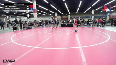110 lbs Round Of 16 - Italy Angevine, Hill Country Wildcats Wrestling Club vs Isabella Hampton, Spring Klein Wrestling Club