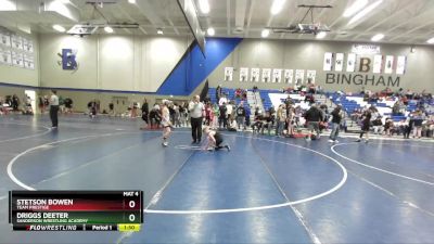 79 lbs Semifinal - Driggs Deeter, Sanderson Wrestling Academy vs Stetson Bowen, Team Prestige