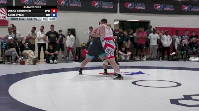 130F kg Champ. Round 2 - Lucas Stoddard, West Point Wrestling Club vs Aden Attao, NYAC