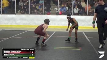 90 lbs Cons. Round 2 - Korey Hall, Peer Pressure Elite Wrestling vs Roman Wondergem, Menominee Youth Wrestling