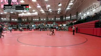 152 lbs Cons. Round 3 - Mallory Lowe, Euless Trinity vs London Rolen, Lewisville Flower Mound