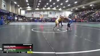 160 lbs Quarterfinals (8 Team) - Nick Hamilton, Papillion-La Vista vs Mason Miigerl, Lincoln East