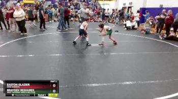 62 lbs Cons. Semi - Brayden Beshures, West Wateree Wrestling Club vs Easton Glazier, Dixie Hornets