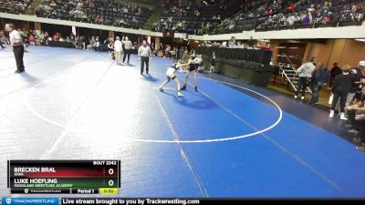 98 lbs 3rd Place Match - Luke Hoefling, Siouxland Wrestling Academy vs Brecken Bral, Iowa