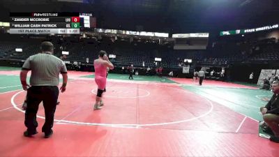 287 lbs 1st Place Match - Zander McCrobie, LOU1 vs William Cash Patrick, CEL2