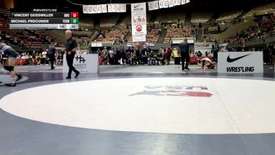 Schoolboys - 140 lbs Cons. Round 2 - Michael Procunier, Yuba Sutter Combat Wrestling Club vs Vincent Gosswiller, Granite Wrestling Club